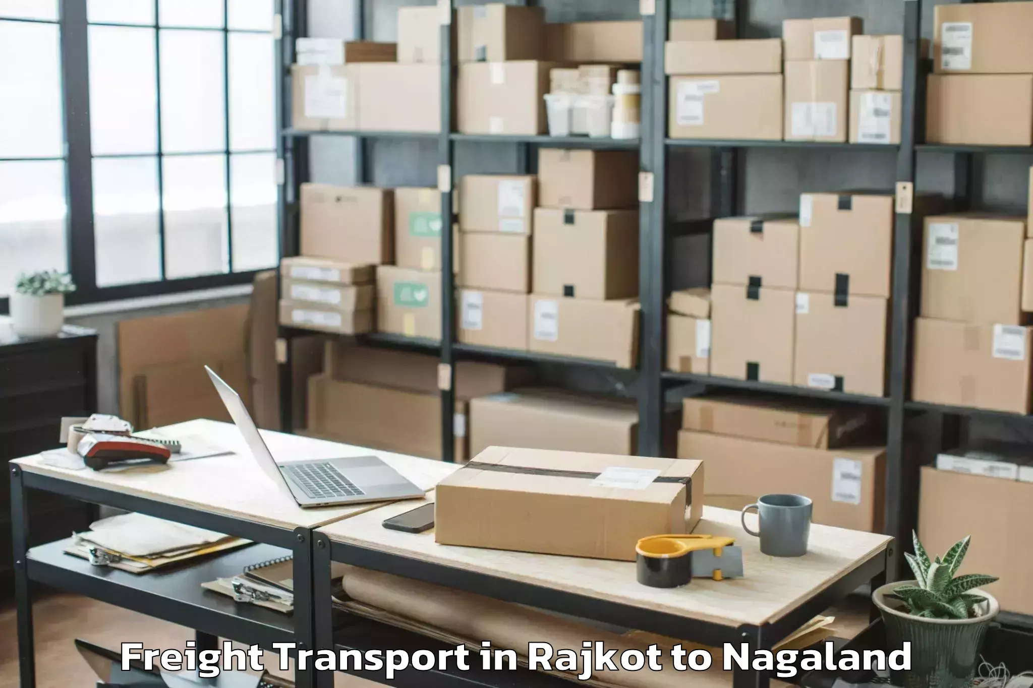 Leading Rajkot to Noksen Freight Transport Provider